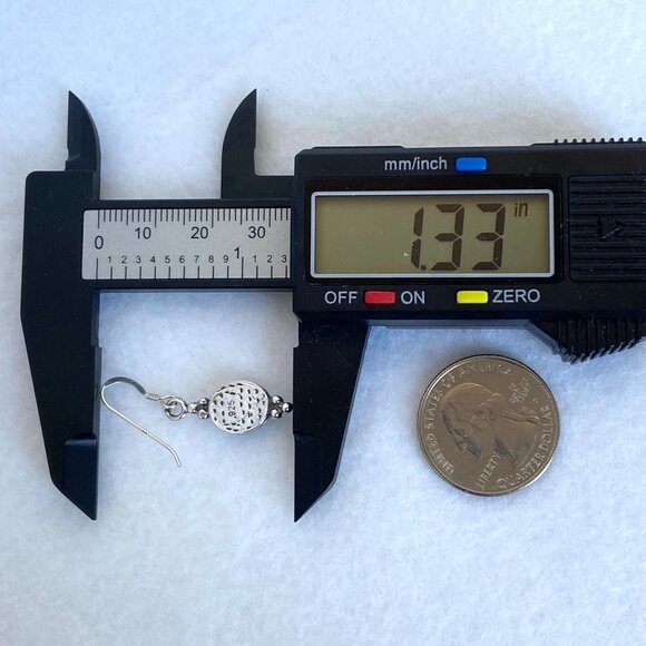 Sterling Silver 925 Southwest Style Turquoise Coral Malachite Dangle Earrings - Picture 13 of 16